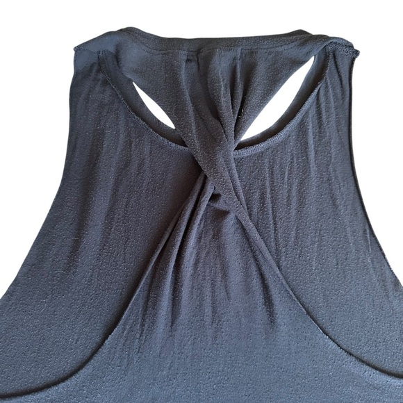 Joah Brown Black Twisted Back Muscle Crop Tee One Size - Picture 3 of 6